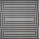 7' Square UV treated Polypropylene Charcoal Area Rug
