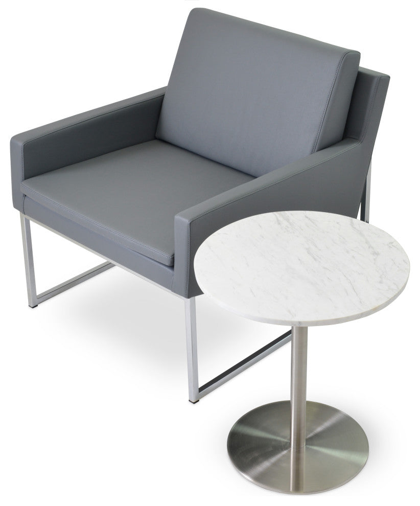 Nova Metal , Gray Leatherette, Chrome Sled Base