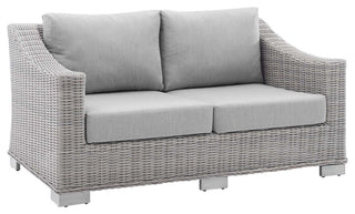 Conway Sunbrella Outdoor Patio Wicker Rattan Loveseat