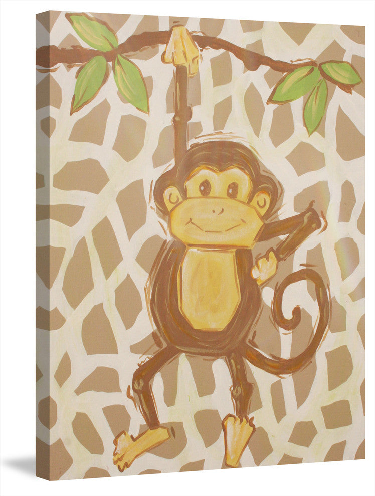 Marmont Hill, "Tan Monkey" by Reesa Qualia Painting on Wrapped Canvas, 24x31