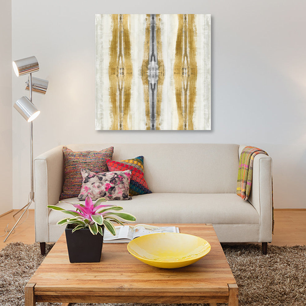 "Eminent In Gold II" by Ellie Roberts, Canvas Print, 18"x18"