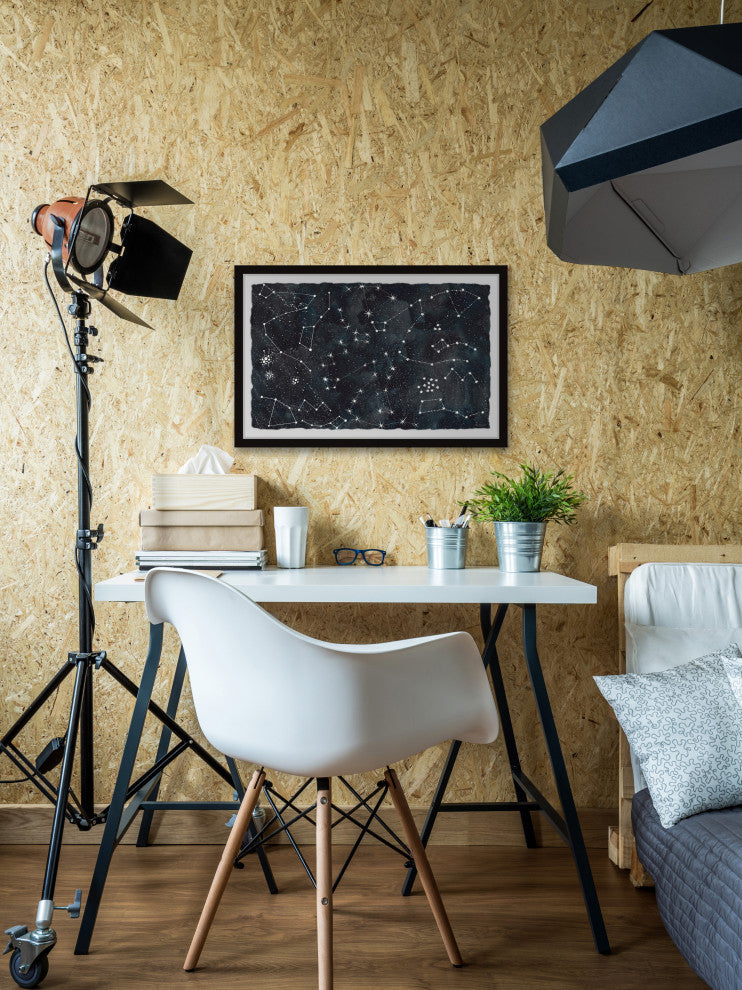 "The Constellations" Framed Painting Print, 12x8