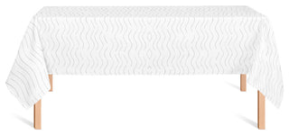 Simple Wave Pattern Gray 58x102 Tablecloth