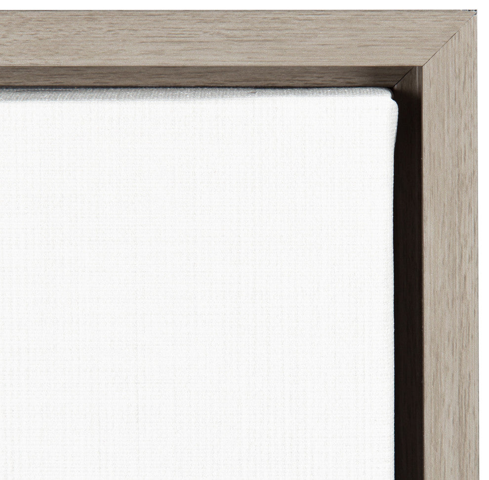 Sylvie Tiger Portrait Gray Framed Canvas Wall Art by Simon Te Tai