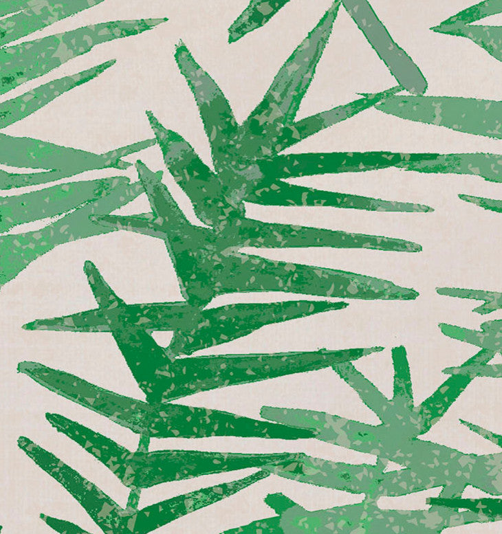 18"x14" Spikey, Floral Print Placemats, Set of 4, Green