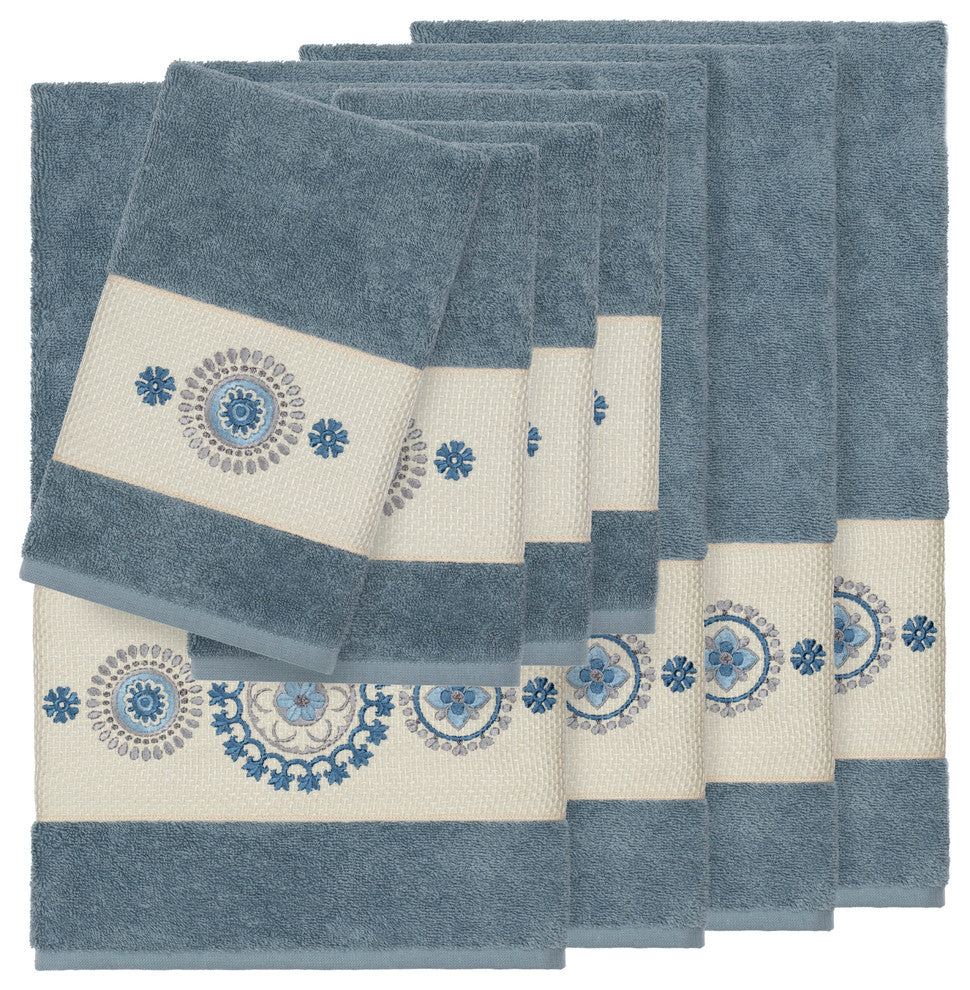 Isabelle 8 Piece Embellished Towel Set