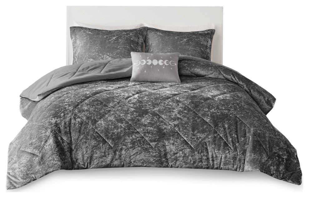 Intelligent Design Felicia Crushed Velvet 4-Piece Comforter Set