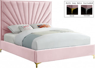 Eclipse Velvet Bed, Pink, Queen