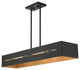 Textured Black With Brushed Nickel Accents Urban, Industrial, Linear Chandelier
