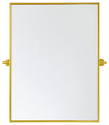 Home Living Rectangle Pivot Mirror 24x32 Inch, Gold