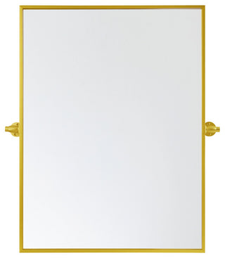 Home Living Rectangle Pivot Mirror 24x32 Inch, Gold