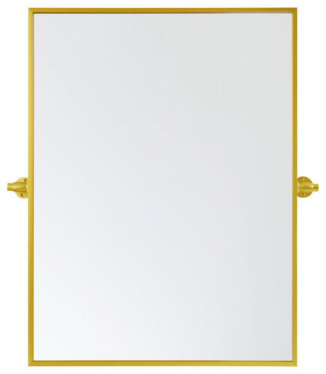 Home Living Rectangle Pivot Mirror 24x32 Inch, Gold