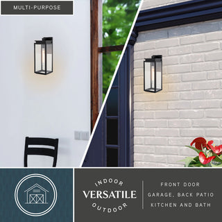 Vaxcel Lighting T0777 Uptown 16" Tall Outdoor Wall Sconce - Matte Black