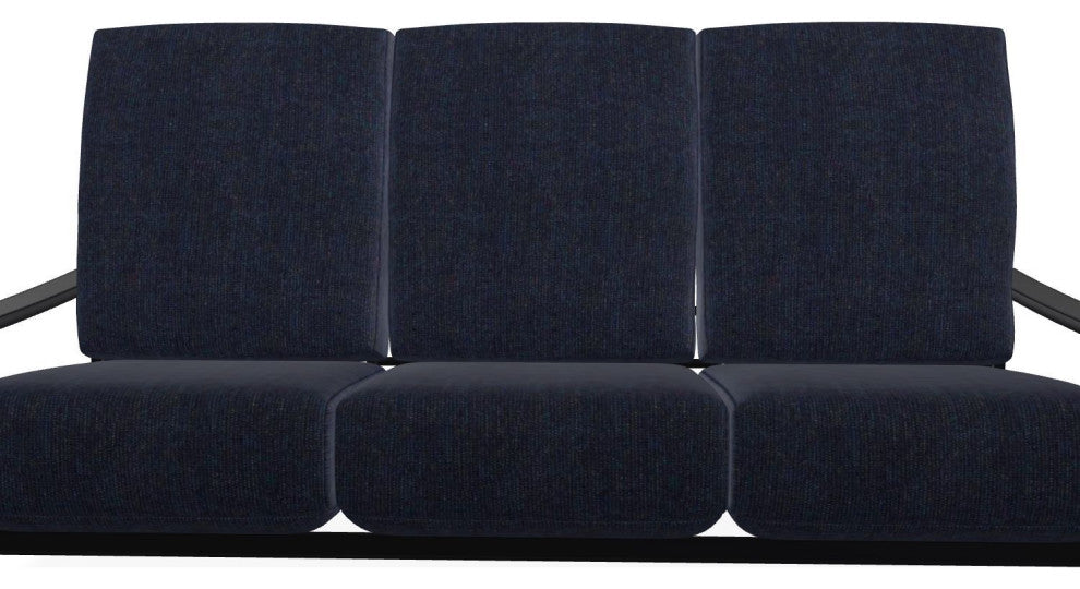 St. Catherine Deep Seat 3-Seat Outdoor Sofa, Indigo/Black