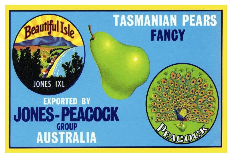 "Jones-Peacock Tasmanian Pears" Digital Paper Print by Retrolabel, 38"x26"