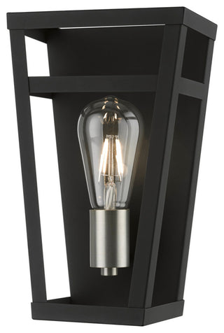 Schofield 1 Light Black With Brushed Nickel Accents ADA Sconce