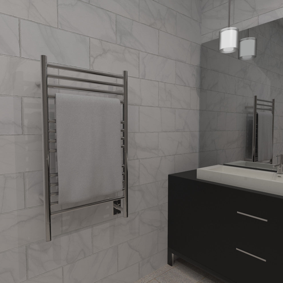 Jeeves C-Straight Towel Warmer, Polished