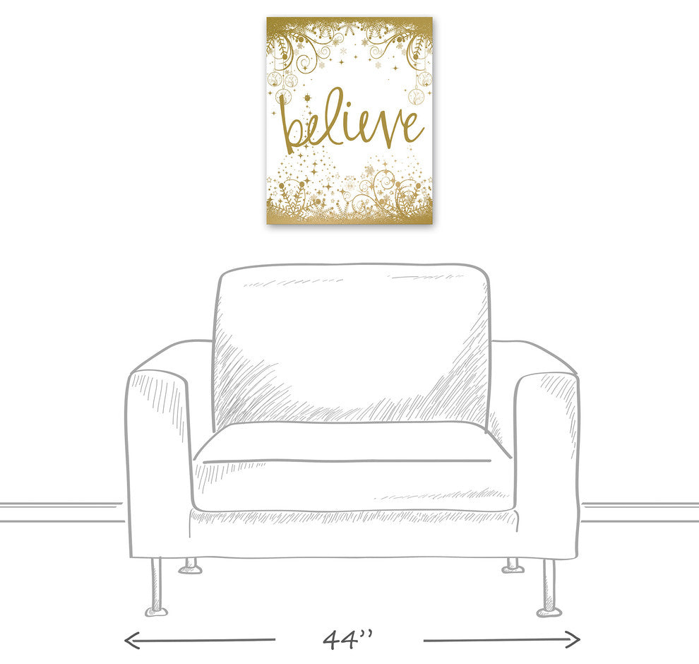 "Believe" Canvas Wall Art, 16"x20"