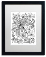 KCDoodleArt 'Zendoodle 5' Art, Black Frame, White Matte, 16"x20"