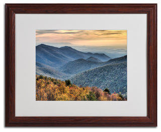 'Shenandoah Autumn' Matted Framed Canvas Art by Pierre Leclerc
