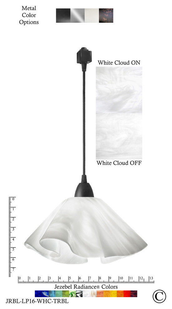 Jezebel Radiance Lily Large Track Light, White Cloud