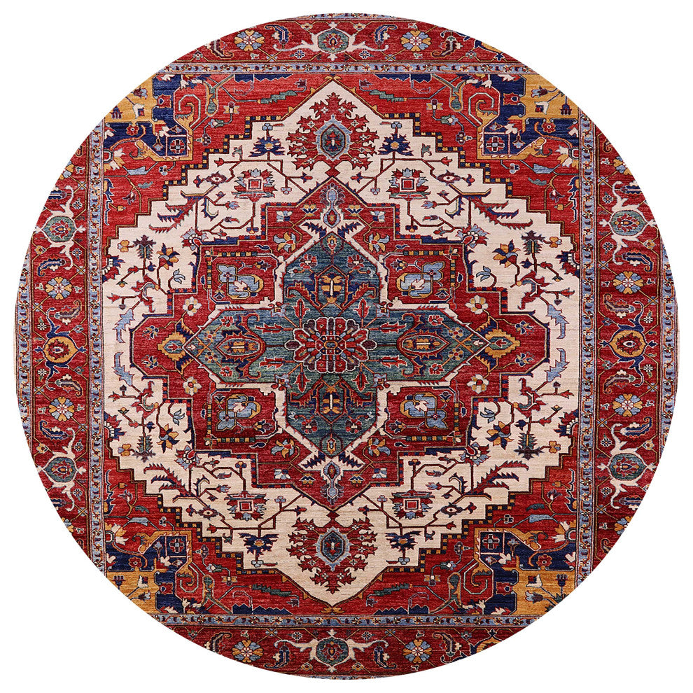 Ahgly Company Indoor Round Mid-Century Modern Area Rugs, 3' Round