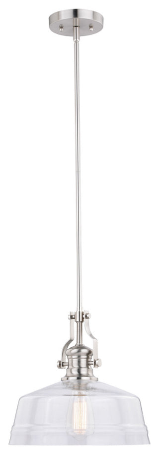 Beloit 12" Pendant, Satin Nickel