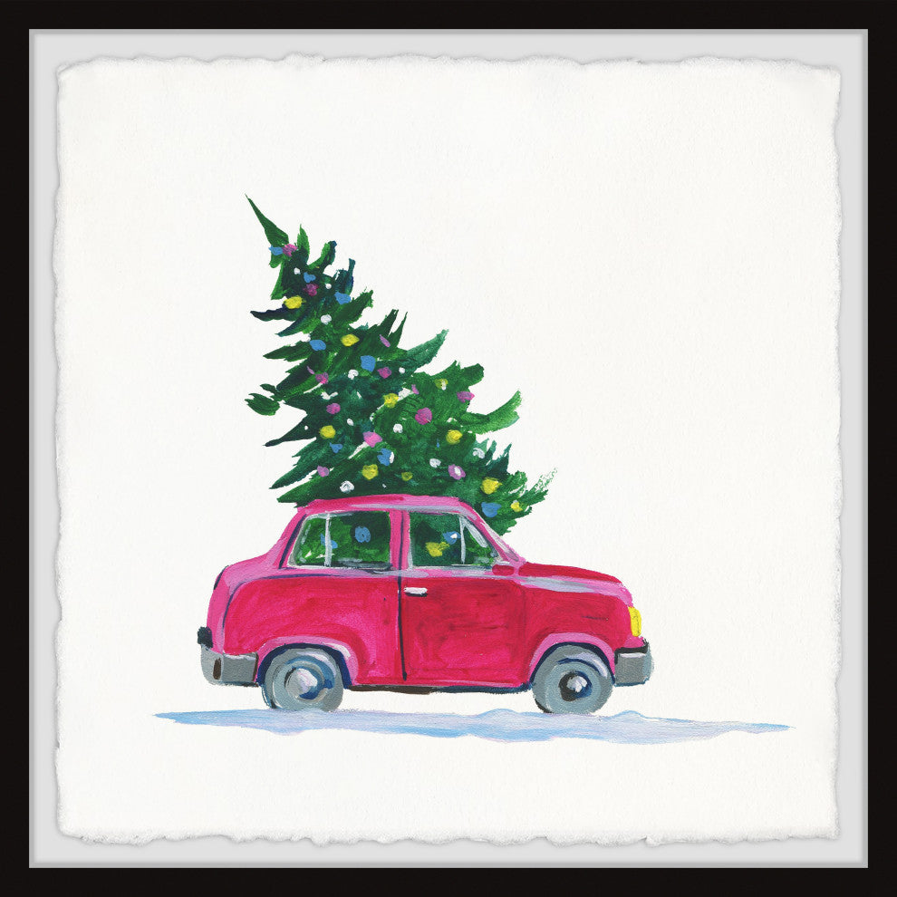 "Christmas Tree Passenger II" Framed Painting Print, 12x12