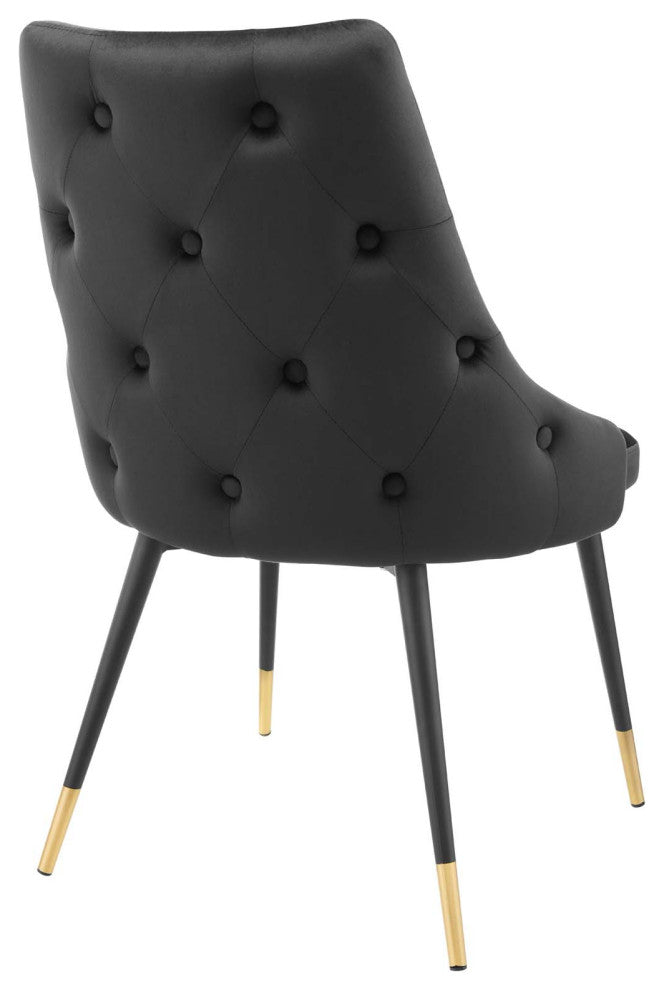 Adorn Dining Side Chair Performance Velvet Set of 2-Black
