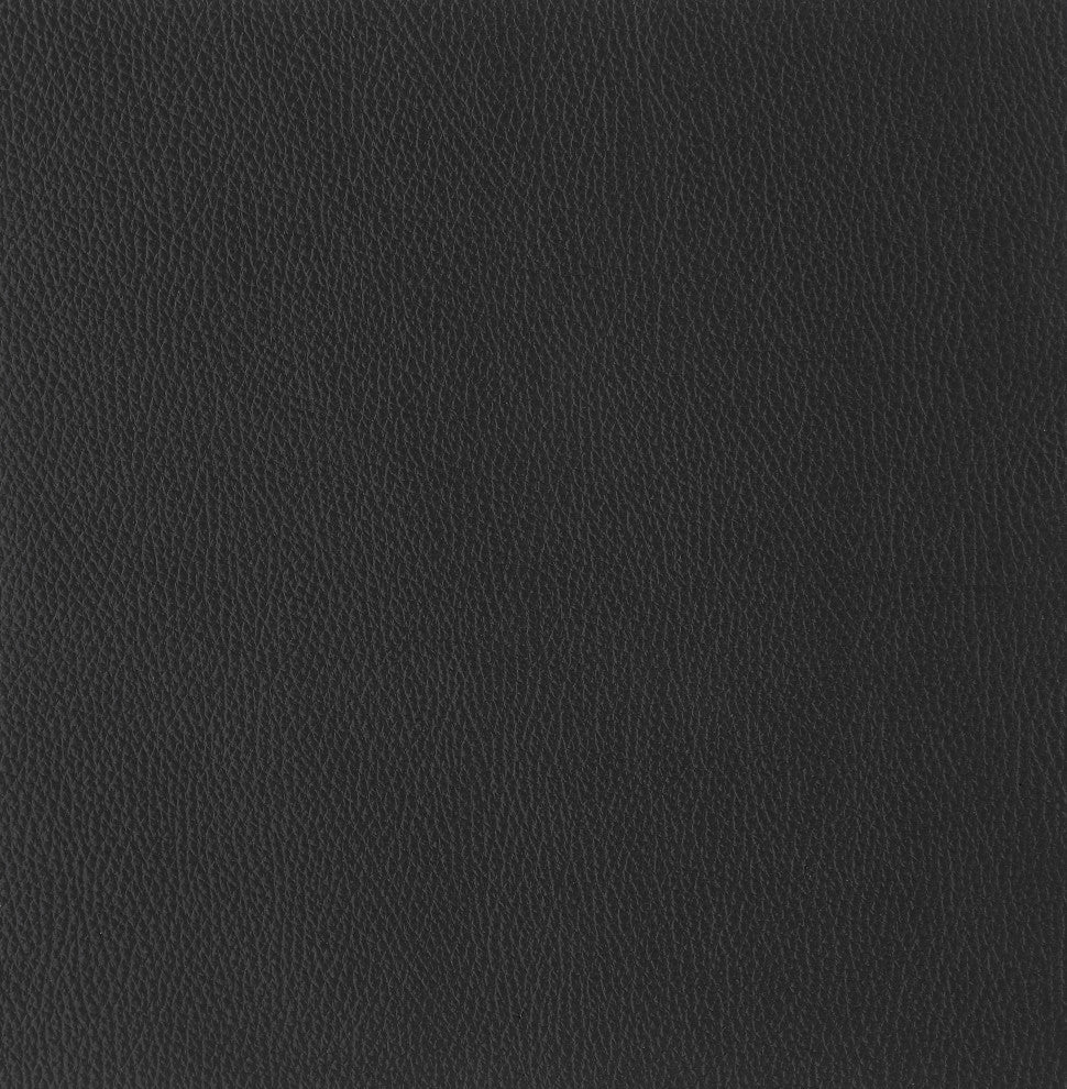 Federico 7-Piece L-Shaped Top Grain Italian Leather Sectional, Black