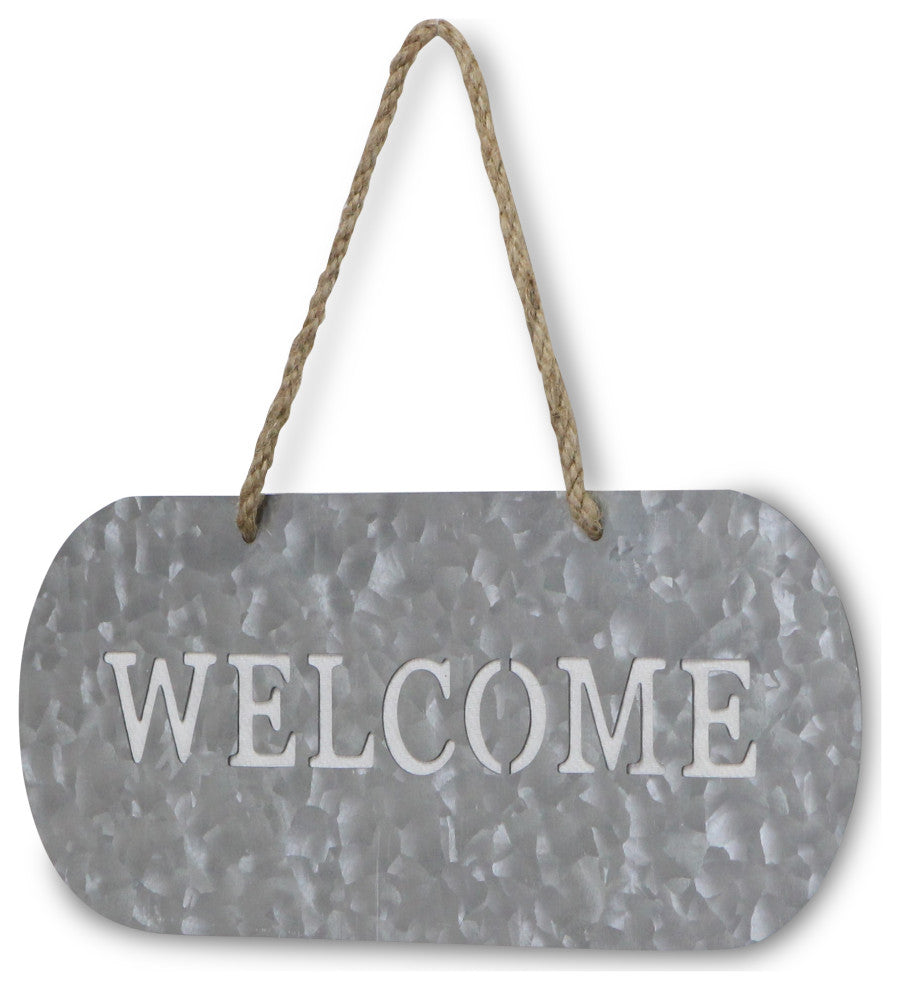 Galvanized Metal "Welcome" Sign