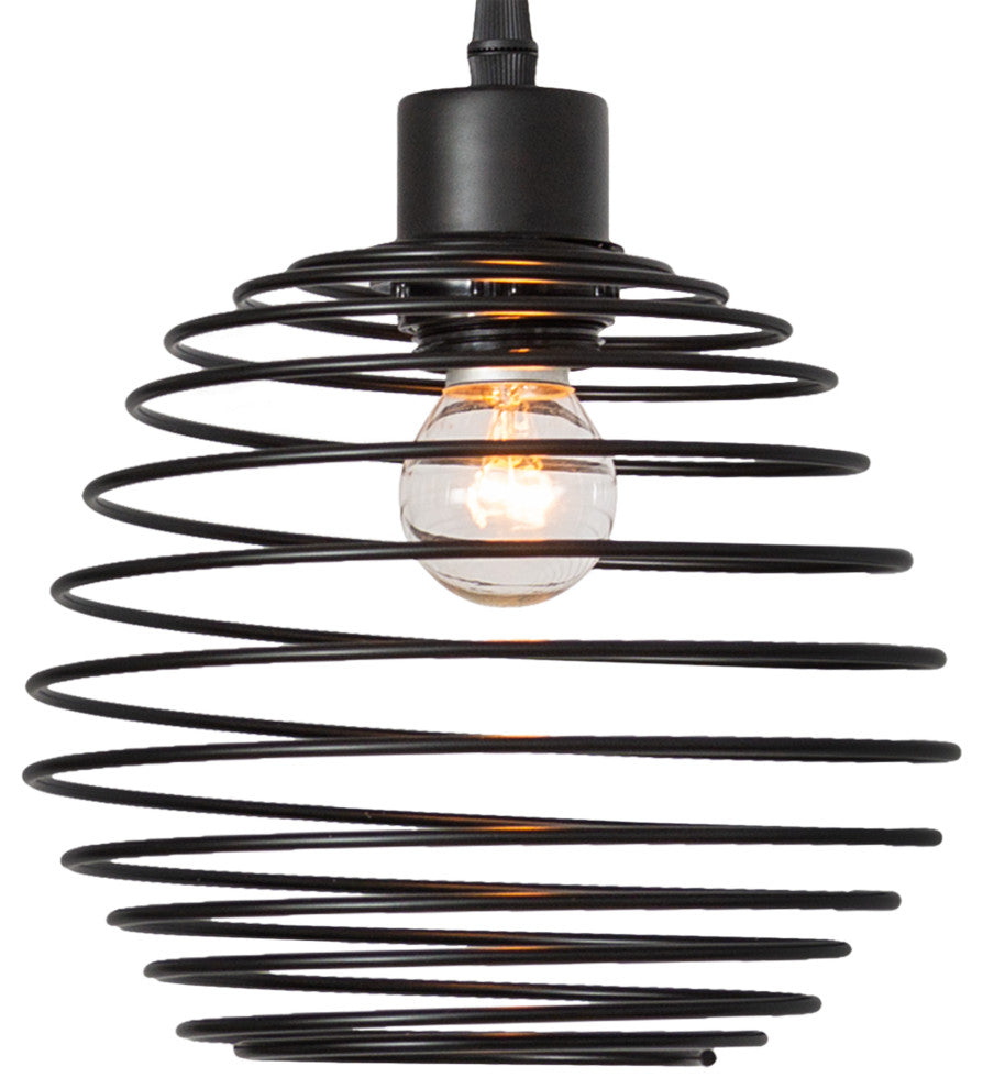 Light Single Globe Pendant, Classic Black