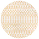 Ourika Moroccan Geometric Indoor/Outdoor Rug, Cream/Yellow, 5' Round