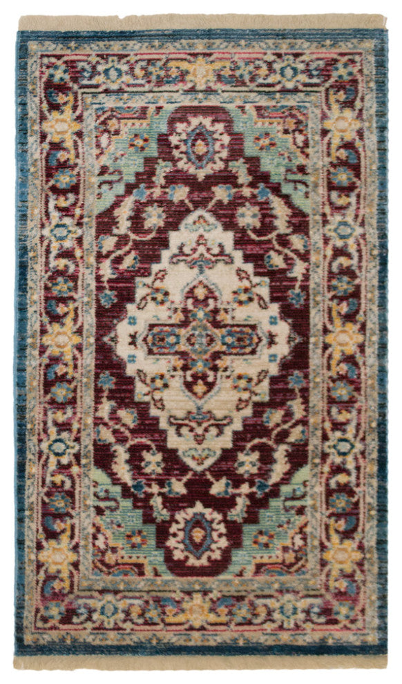 Machine Made Polyester Durable Indoor Outdoor Washable Oriental Pattern Footmat