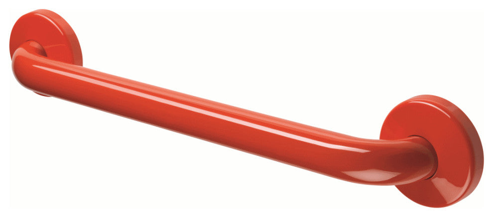 18 Inch Grab Bar With Safety Grip, Wall Mount Coated Grab Bar, Red