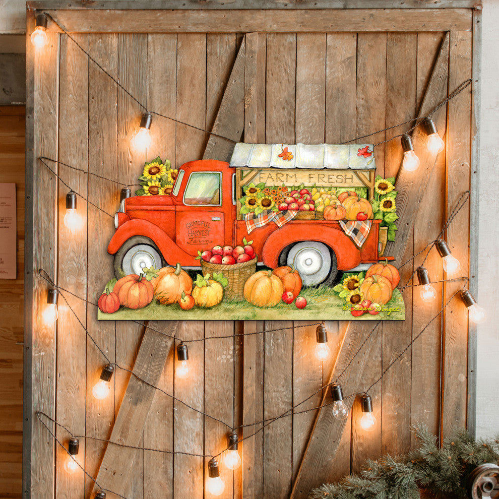 Pumpkin Produce Track Halloween Door Decor