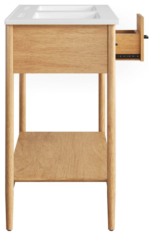 Zaire 48" Double Sink Bathroom Vanity - Natural White