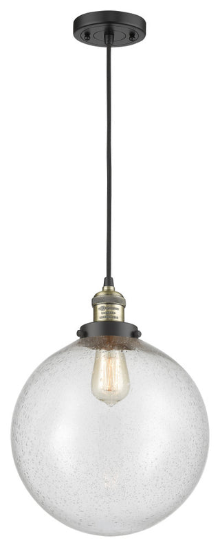 Beacon Mini Pendant, Black Antique Brass, Seedy