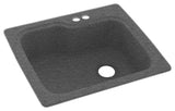 Swan 25x22x9 Solid Surface Kitchen Sink, 2-Hole, Night Sky