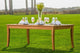 11-Piece Teak Set, 122" X-Large Rectangle Tbl, 10 Giva Chairs, Sunbrella Cushion