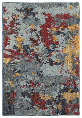Oriental Weavers Evolution Blue/ Red Abstract Indoor Area Rug 7'10"X10'10"