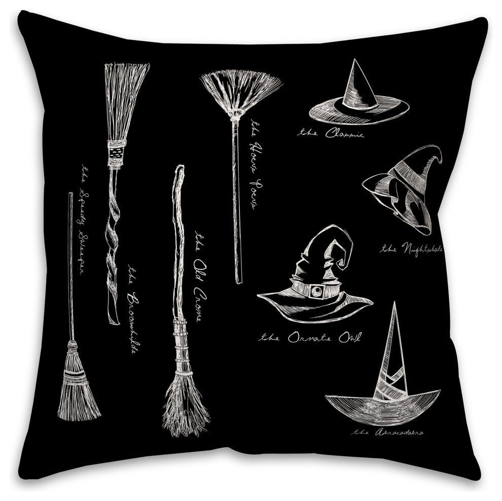 Witch Accessories 16"x16" Indoor / Outdoor Pillow