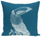 El Tuc?n Animal Print Pillow, Teal, 16"x16"