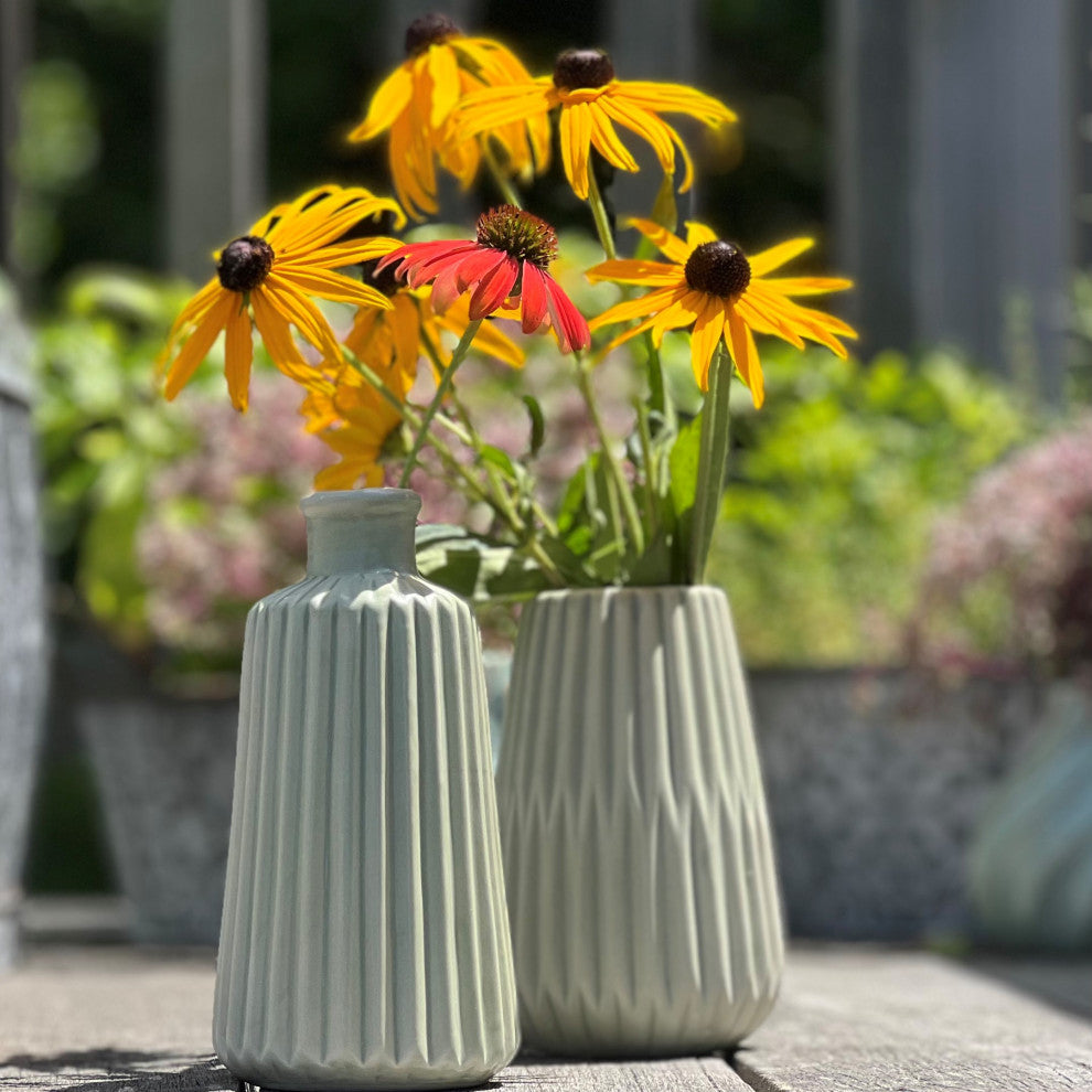 2 Piece Geometric Vase Set, 7"