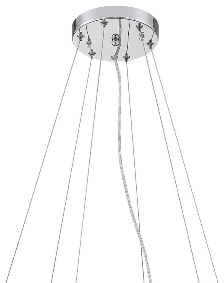 Crystorama HUD-A2219-CH, 9-Light Chandelier, Polished Chrome