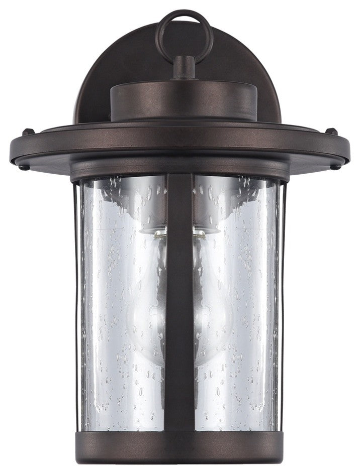 VAXCEL Transitional 1 Light Rubbed Bronze Outdoor Wall Sconce 10"