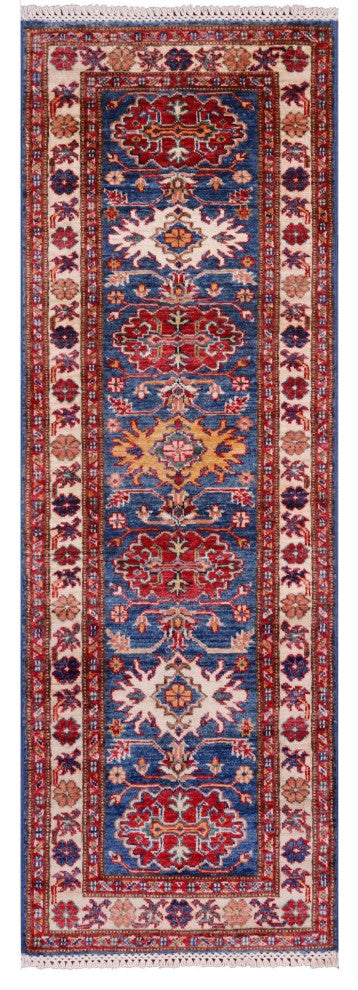1' 11" X 5' 9" Super Kazak Geometrtic Handmade Runner Rug Q10300