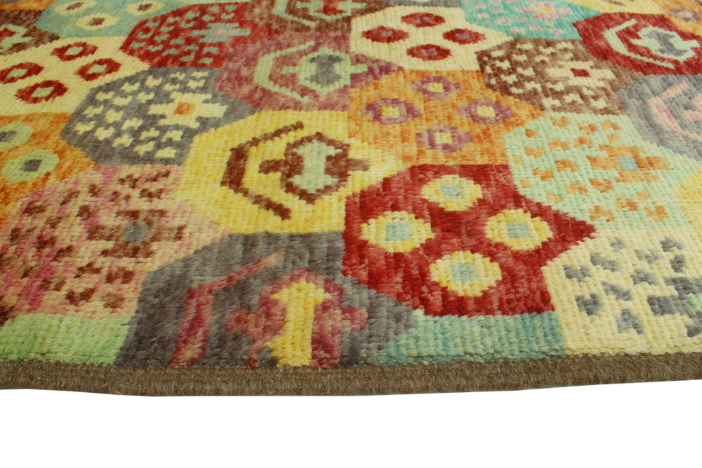 Balochi Yeran Gold/Rust Rug, 9'8x13'7
