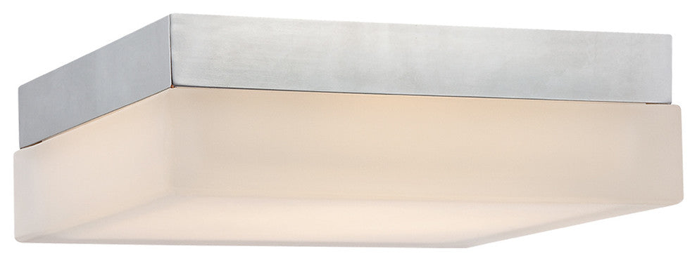 WAC Lighting Dice Square LED Flush Mount, Chrome, 9", Soft White 3000k