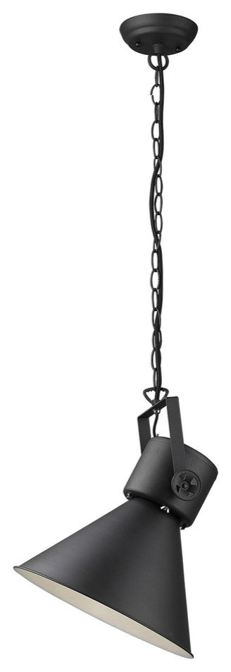 Crew 1-Light Matte Black Pendant